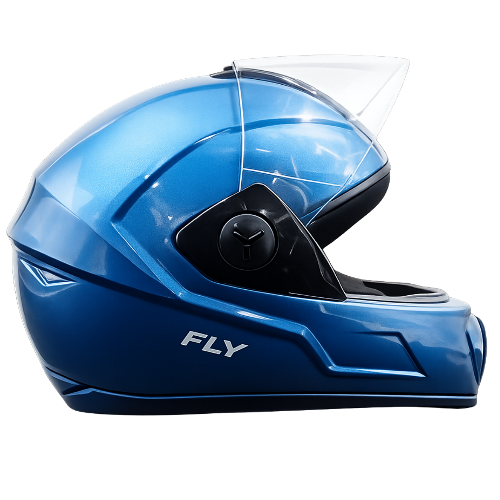 Fly blue glossy helmet